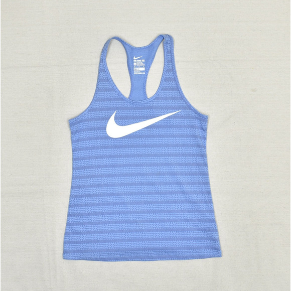 Nike Tops - Nike Women Tank Top Crew Neck Dri Fit Athletic Size M Polyester Geometric Swoosh
